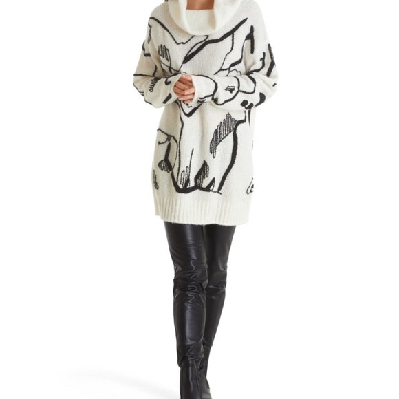 MARC CAIN:  Dalmatian Pattern Sweater - white & black - Picture 5 of 12